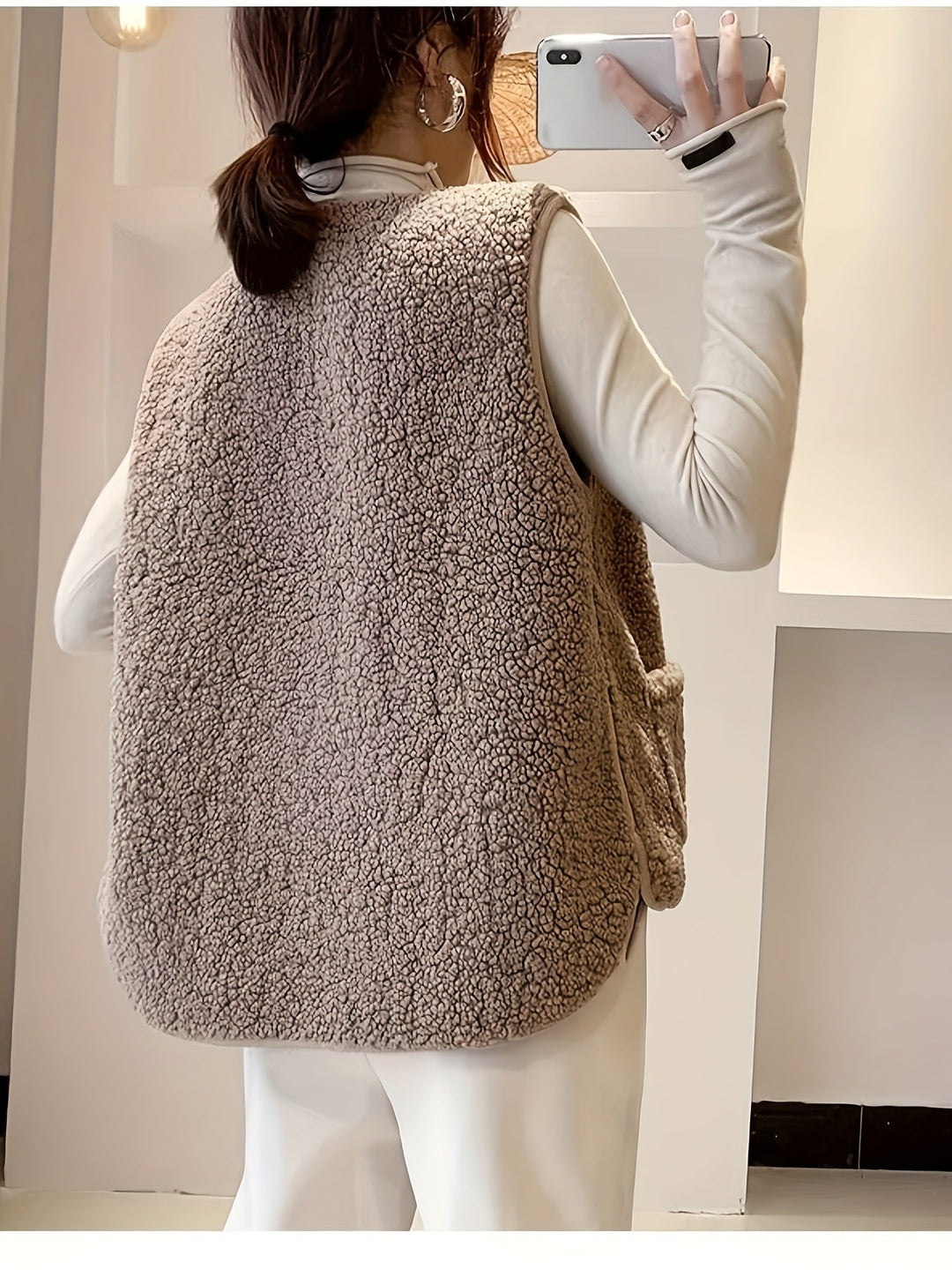Justine button front sweater vest – image 9