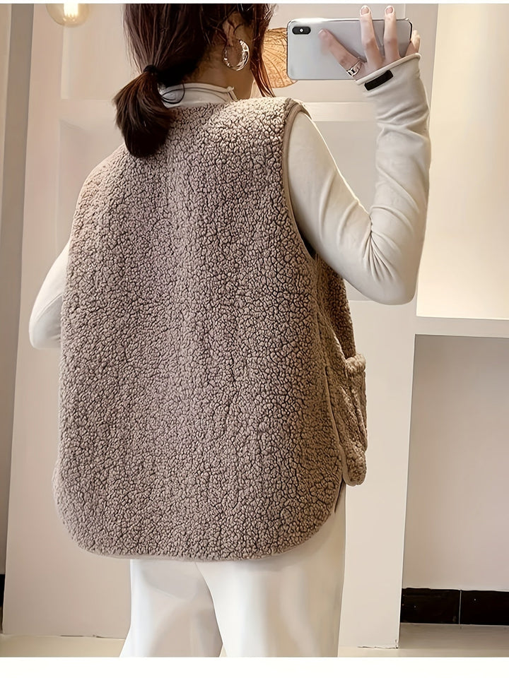 Justine button front sweater vest – image 9