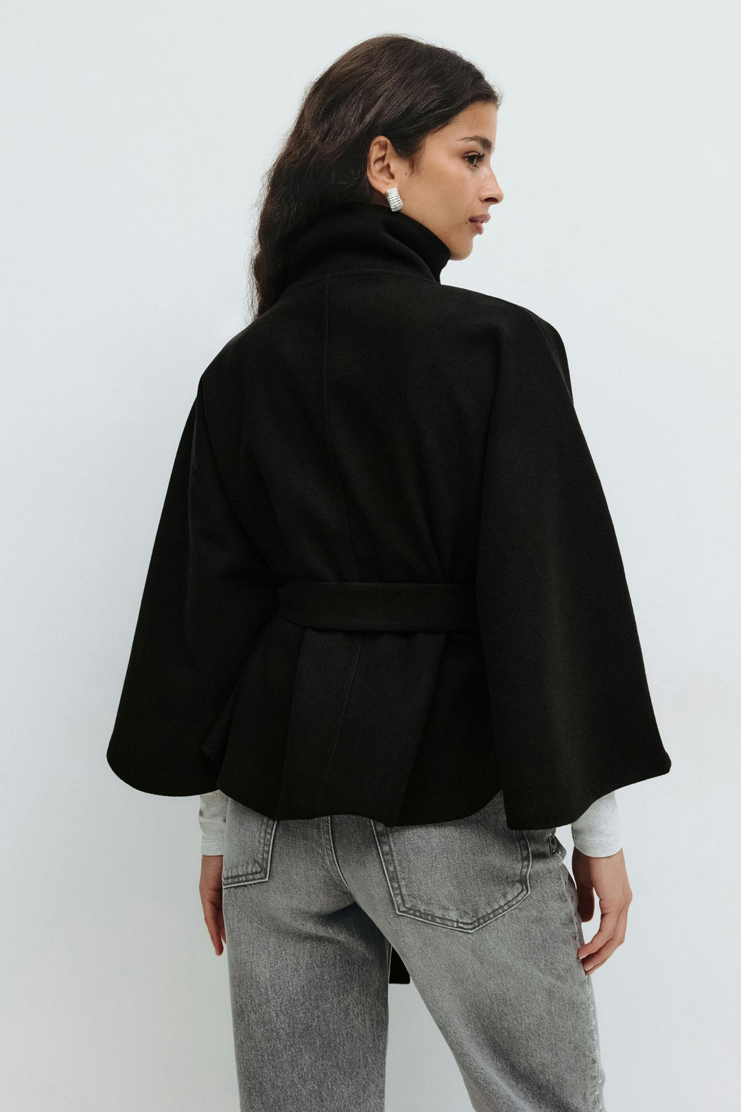 Cora belted cape coat – image 14