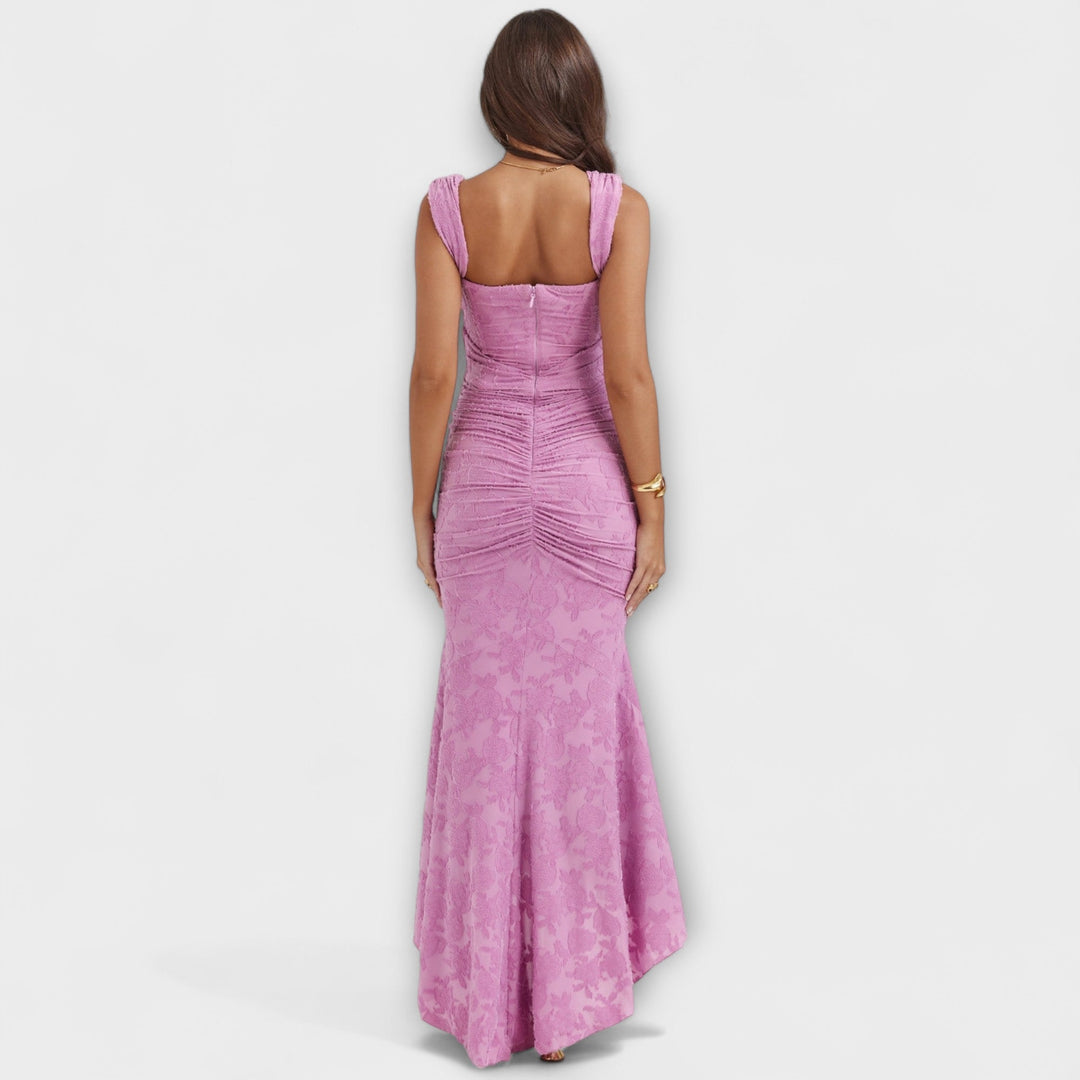 Noemie pleated corset maxi dress – image 11