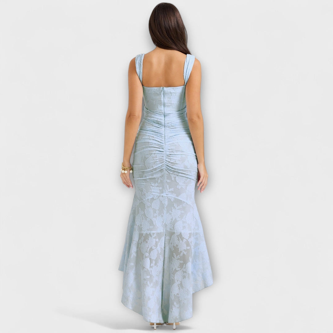 Noemie | Elegant Pleated Corset Maxi Dress