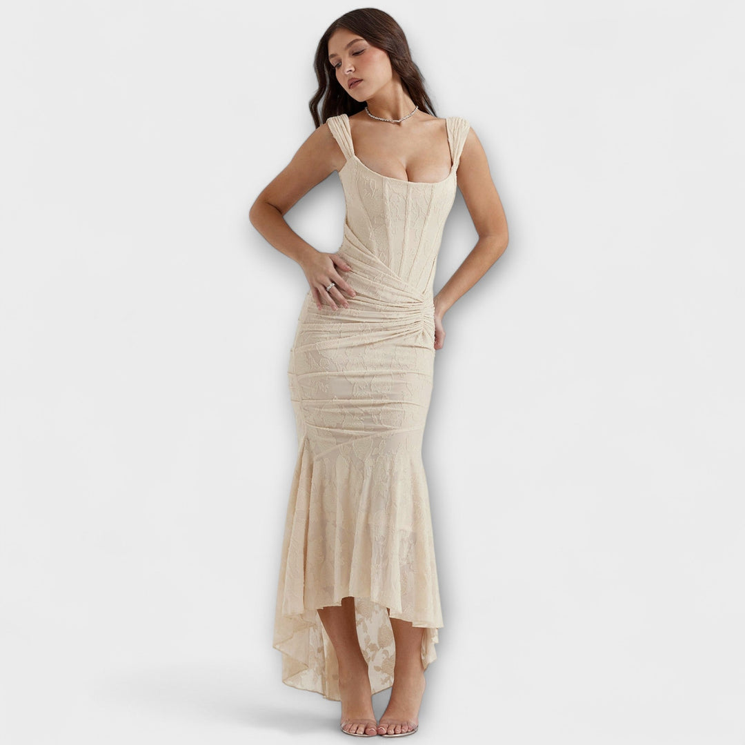 Noemie pleated corset maxi dress – image 22