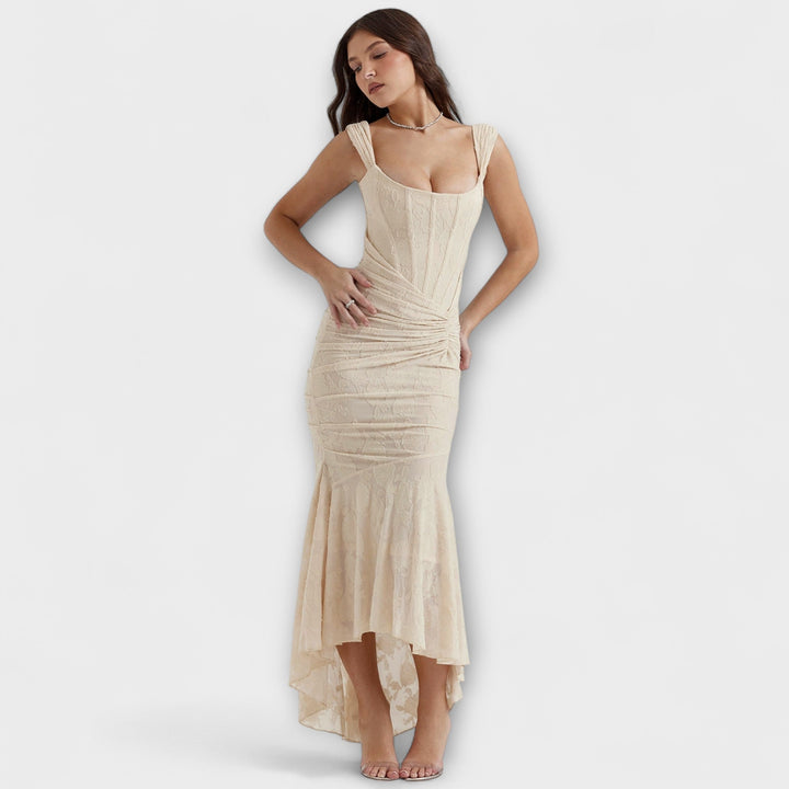 Noemie pleated corset maxi dress – image 22