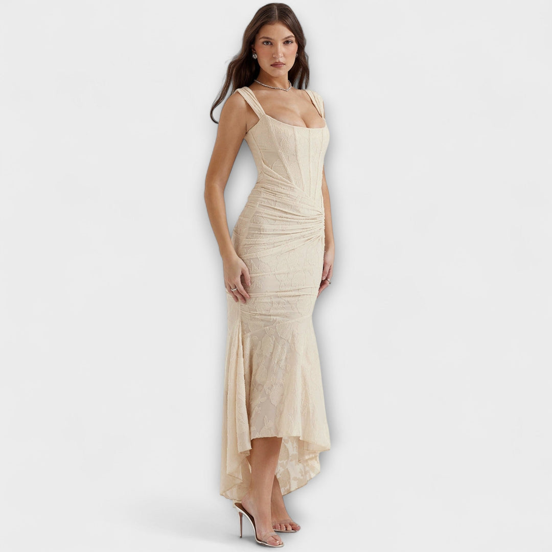 Noemie pleated corset maxi dress – image 24