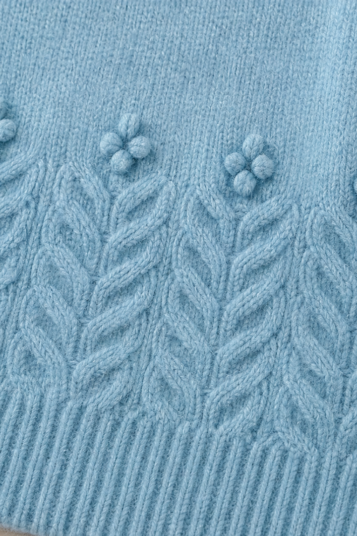 Caroline Elegant Cable Knit Crew Neck Jumper - image 9