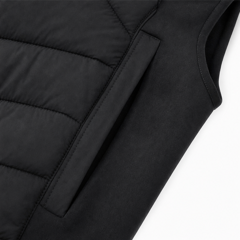 Rhoswen stand collar quilted gilet – image 10