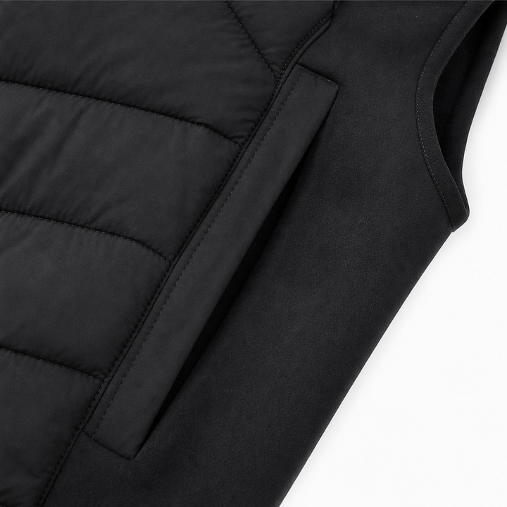 Rhoswen stand collar quilted gilet – image 10