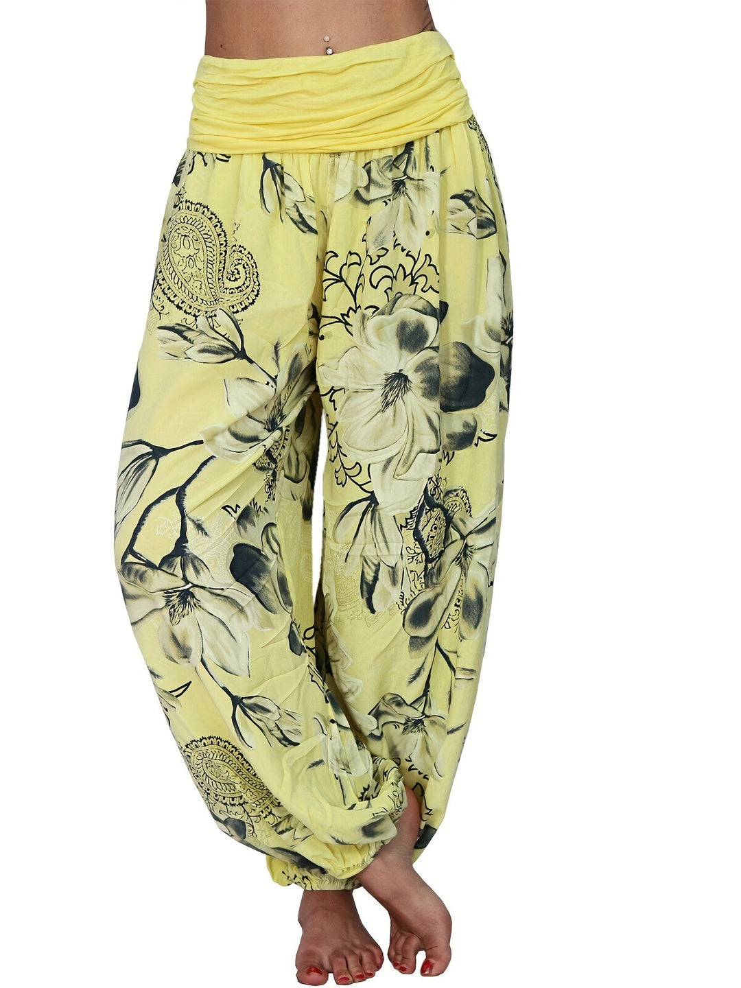 Cecilia Elegant Wide Leg Floral Print Trousers - image 13