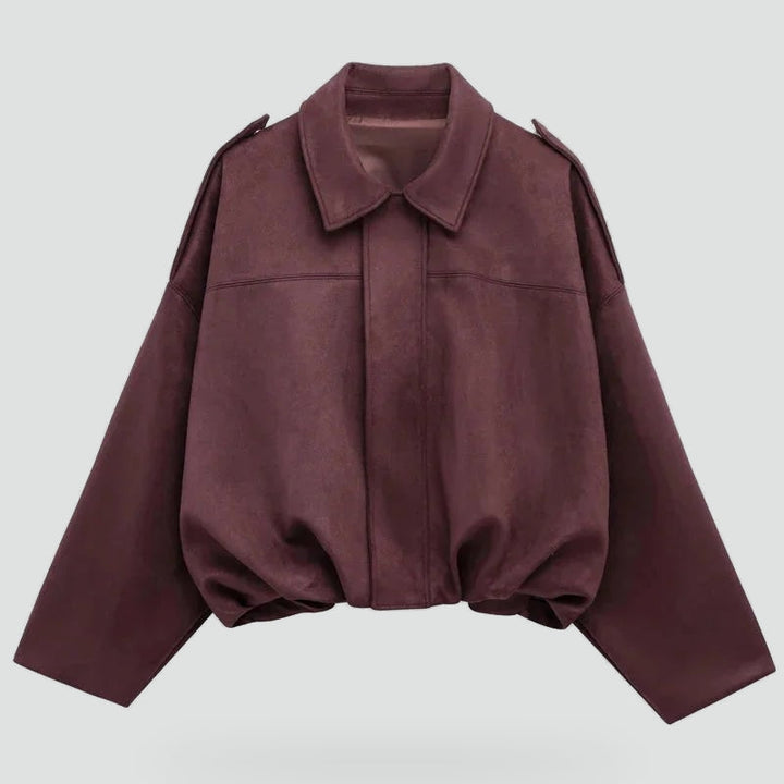 Juniper relaxed suede look jacket, side view