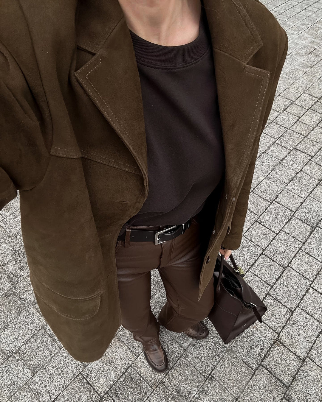 Tamara brown suede look utility jacket, styled look