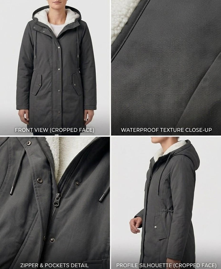 Signe longline fleece lined parka, full length