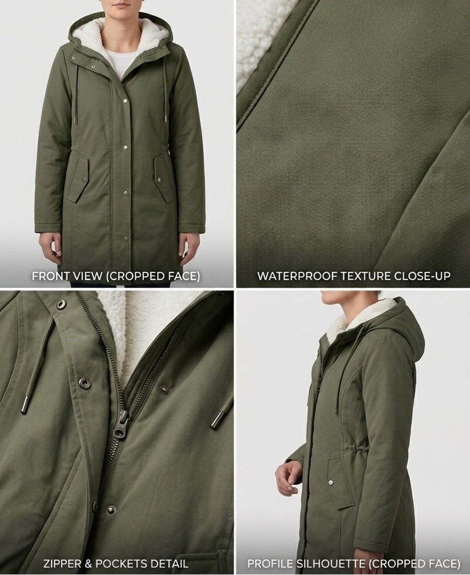 Signe longline fleece lined parka, gallery image 10