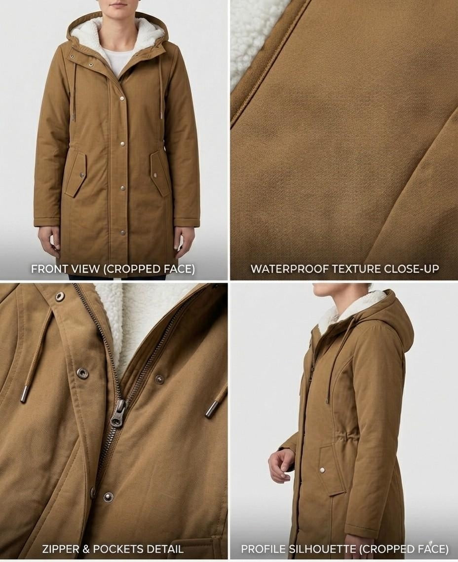 Signe longline fleece lined parka, gallery image 14