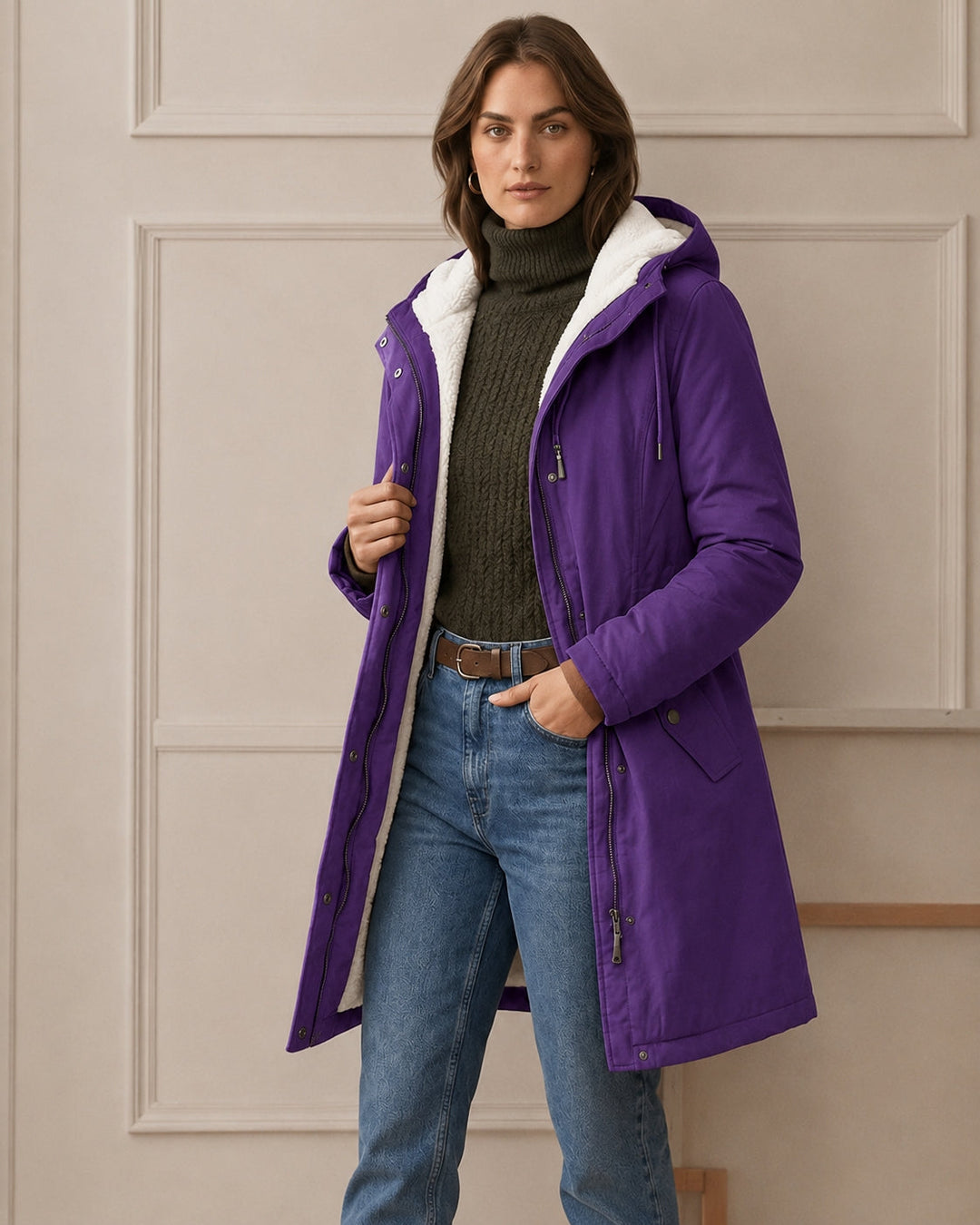 Signe longline fleece lined parka, gallery image 17