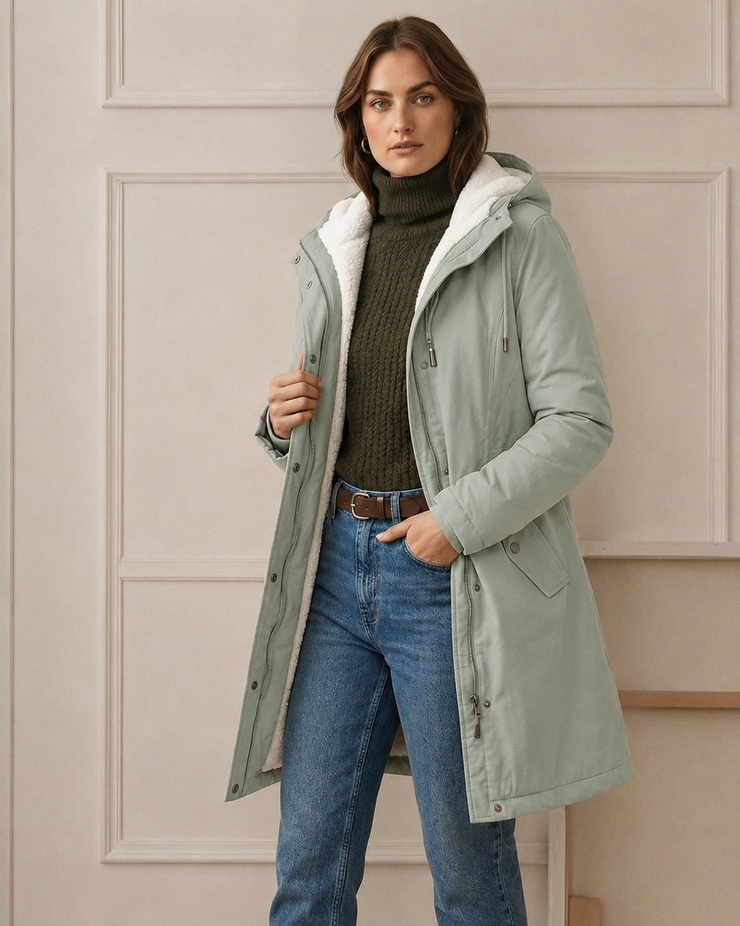 Signe longline fleece lined parka, gallery image 19