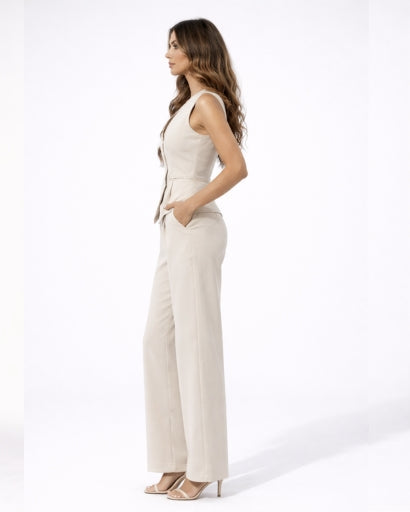 Halle waistcoat and trouser set in black
