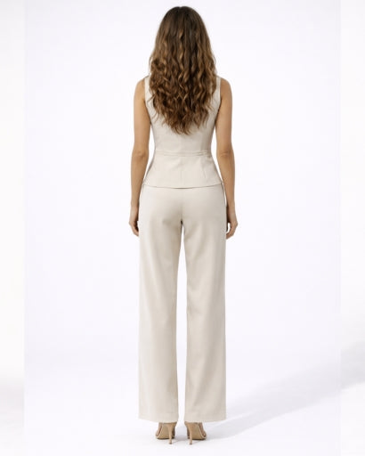 Halle waistcoat and trouser set, front view