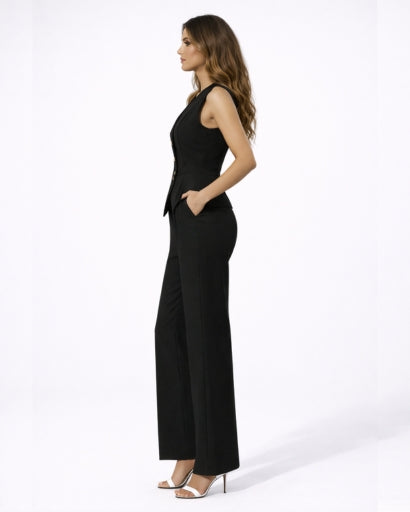 Halle waistcoat and trouser set, side view