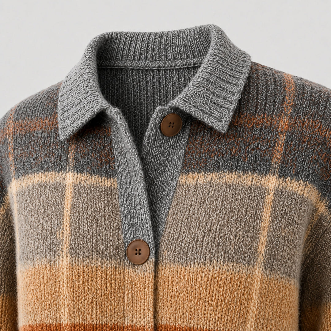 Nessa multicolour checked cardigan, detail