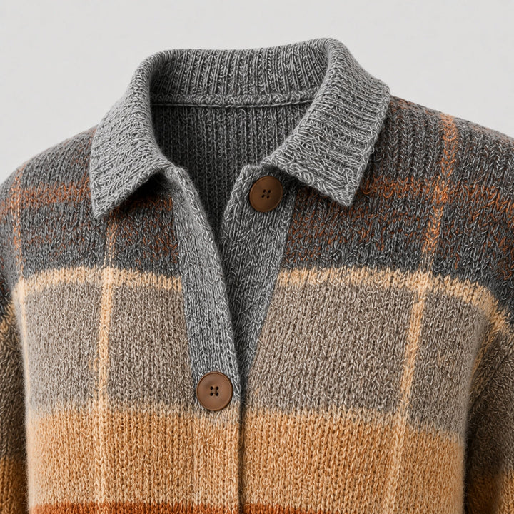 Nessa multicolour checked cardigan, detail