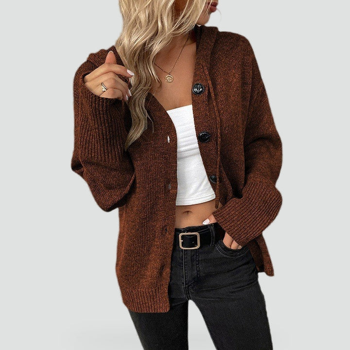 Elke hooded cardigan, back view