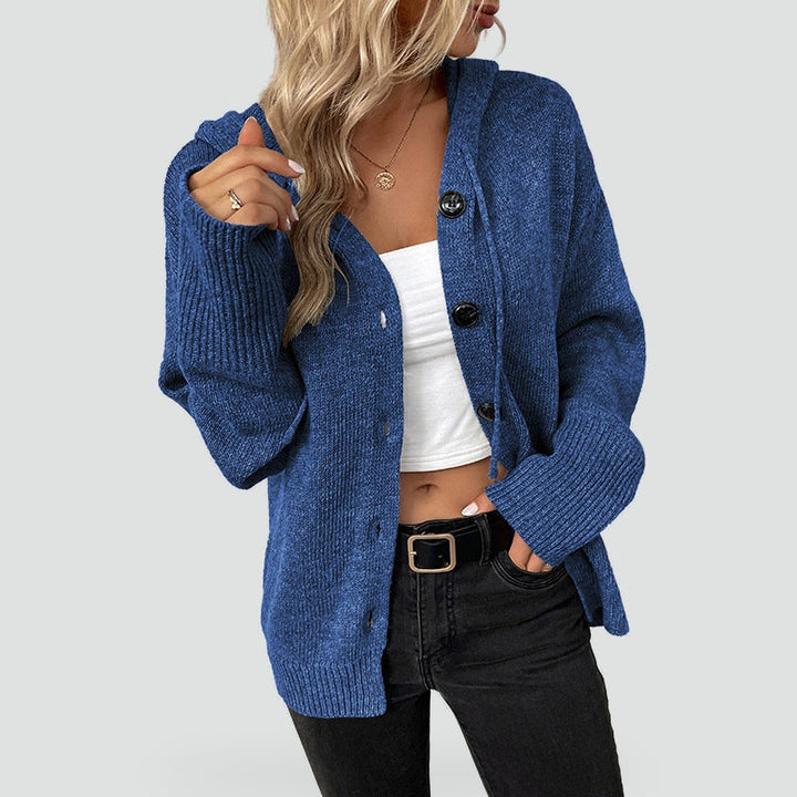 Elke hooded cardigan in black