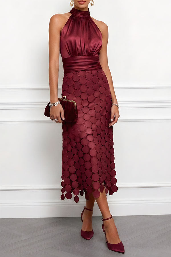 Helena halter neck midi dress – image 6