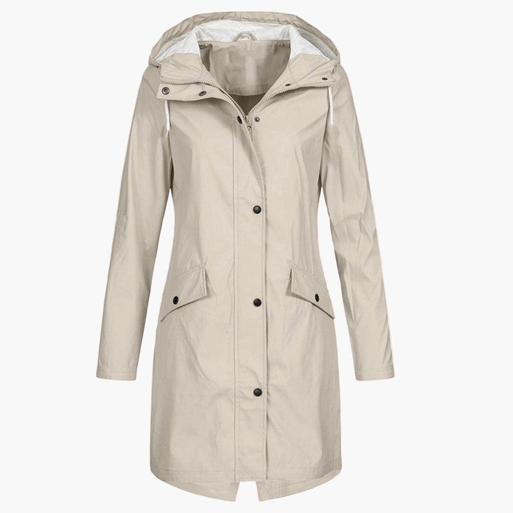Maura long hooded rain coat – image 2