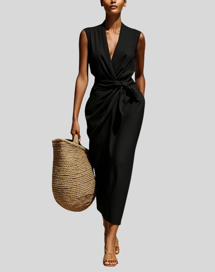 Anneliese wrap dress in green