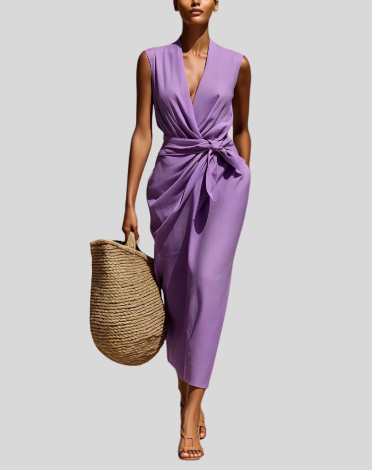 Anneliese wrap dress in burgundy