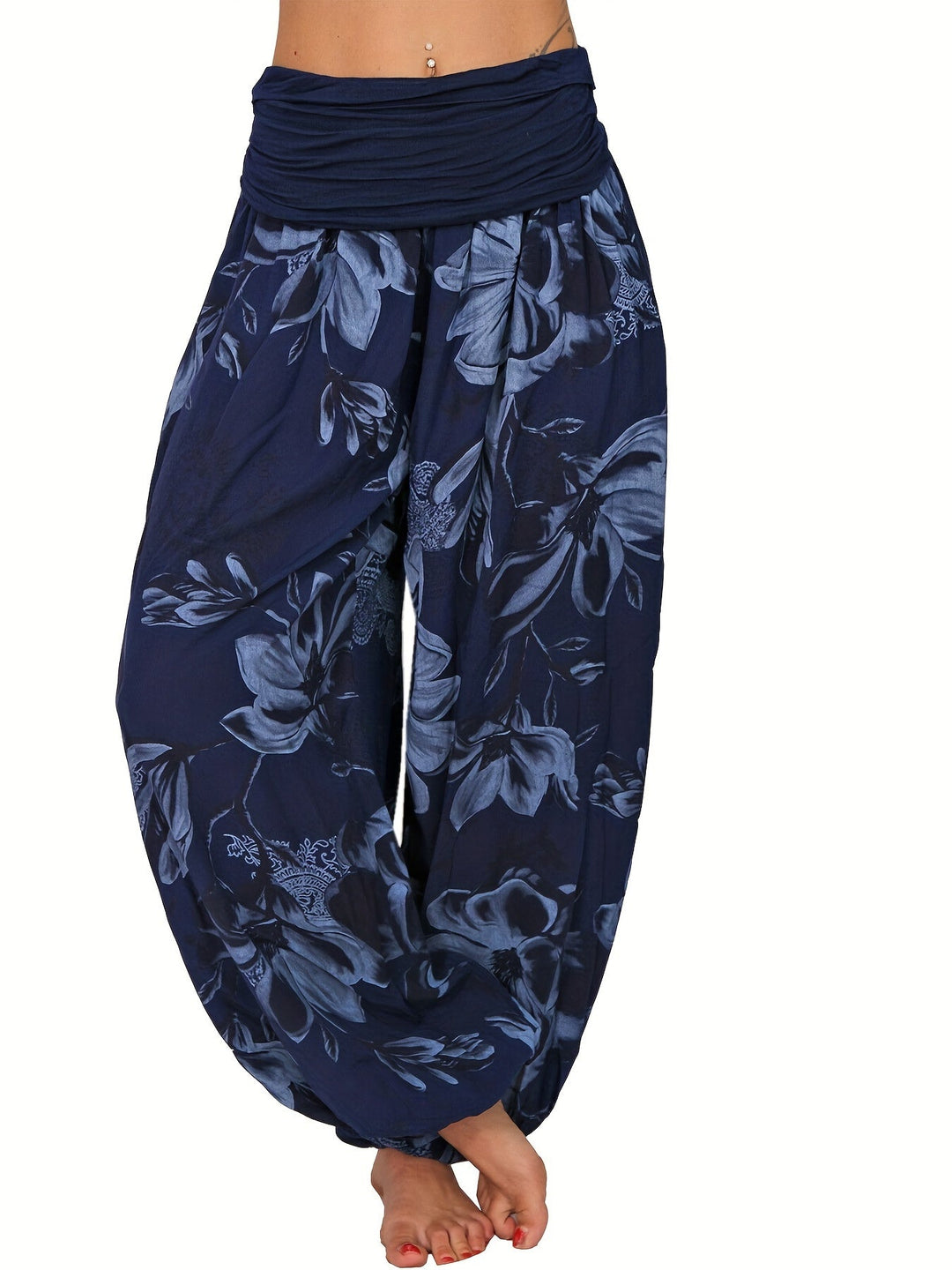 Cecilia Elegant Wide Leg Floral Print Trousers - image 8