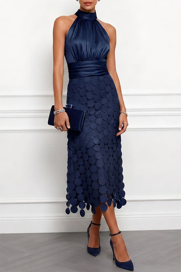 Helena halter neck midi dress – image 5