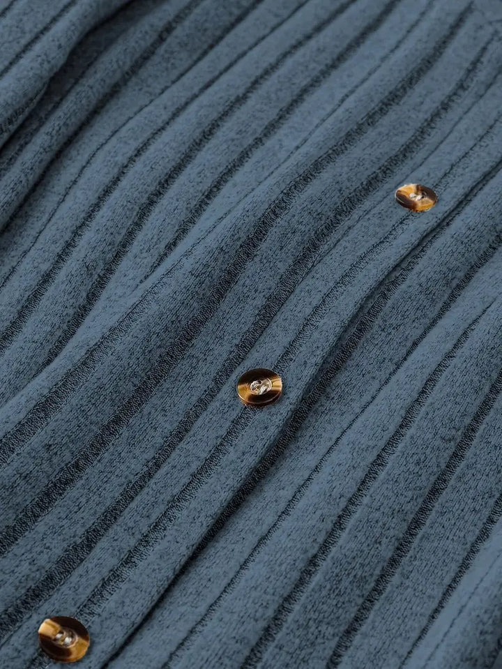 Henrike button front ribbed knit jumper dress – image 3