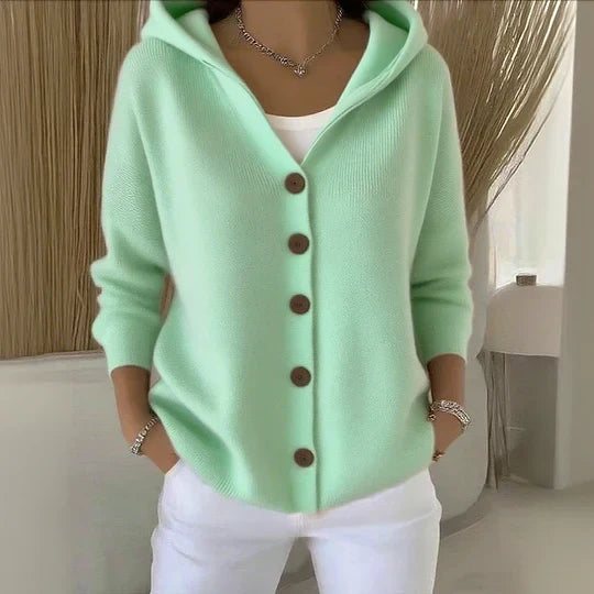 Els relaxed hooded knit cardigan – image 4