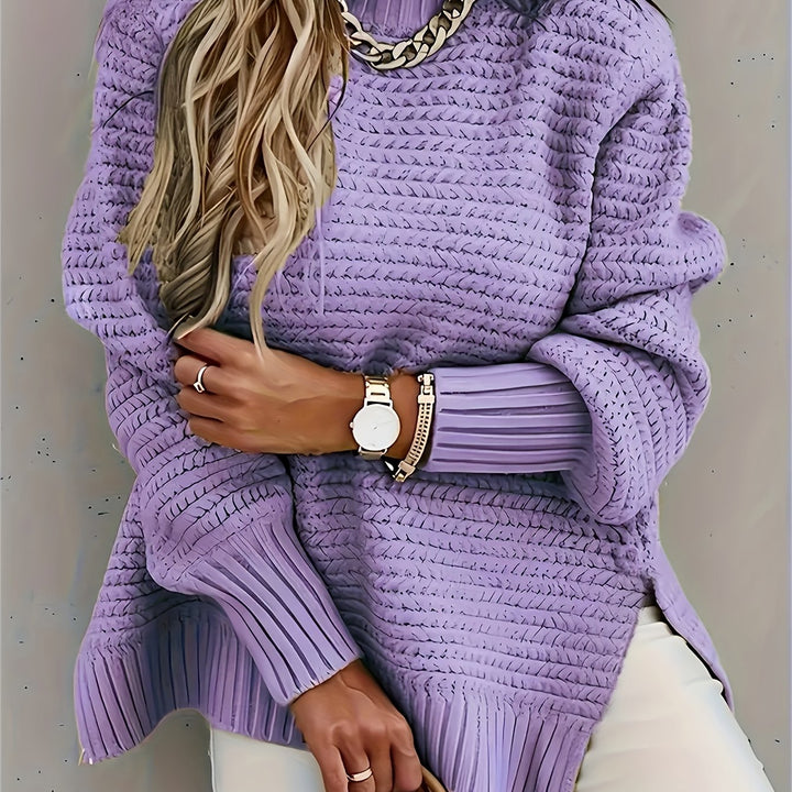 Margit oversized mock neck cable knit jumper – image 13