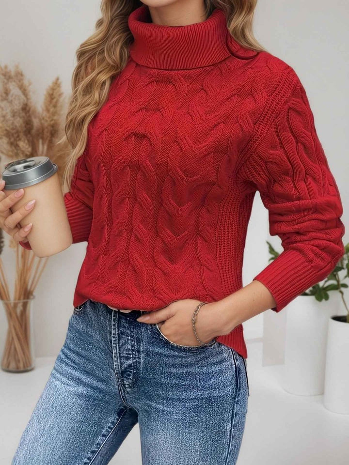 Jessamine cable knit jumper in light pink