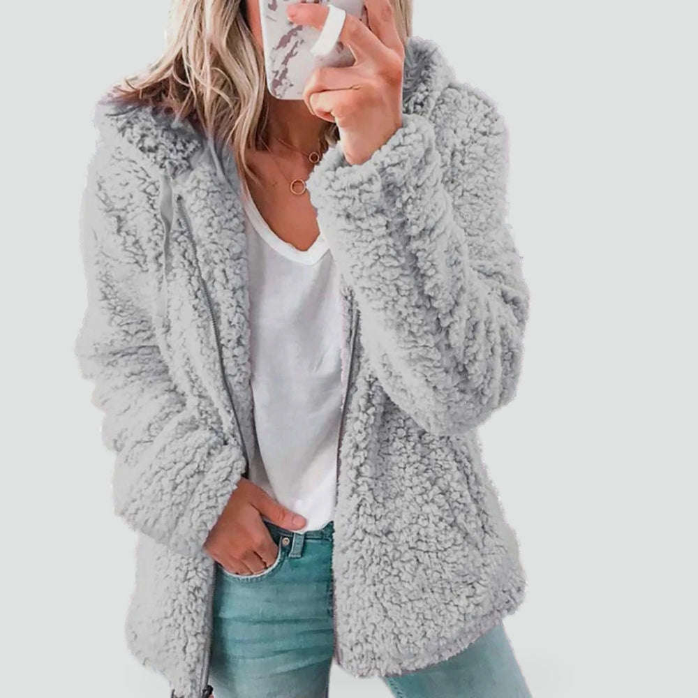 Hattie hooded fleece jacket in olive