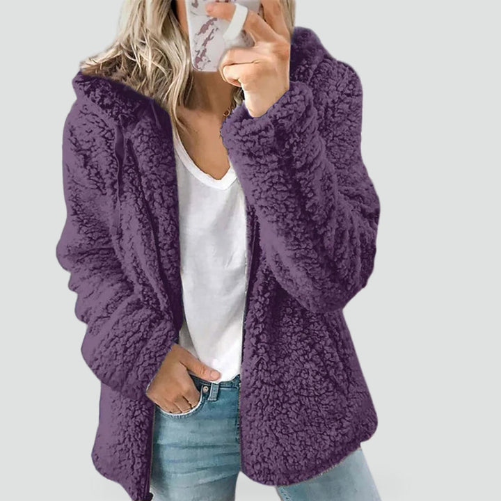 Hattie hooded fleece jacket in khaki