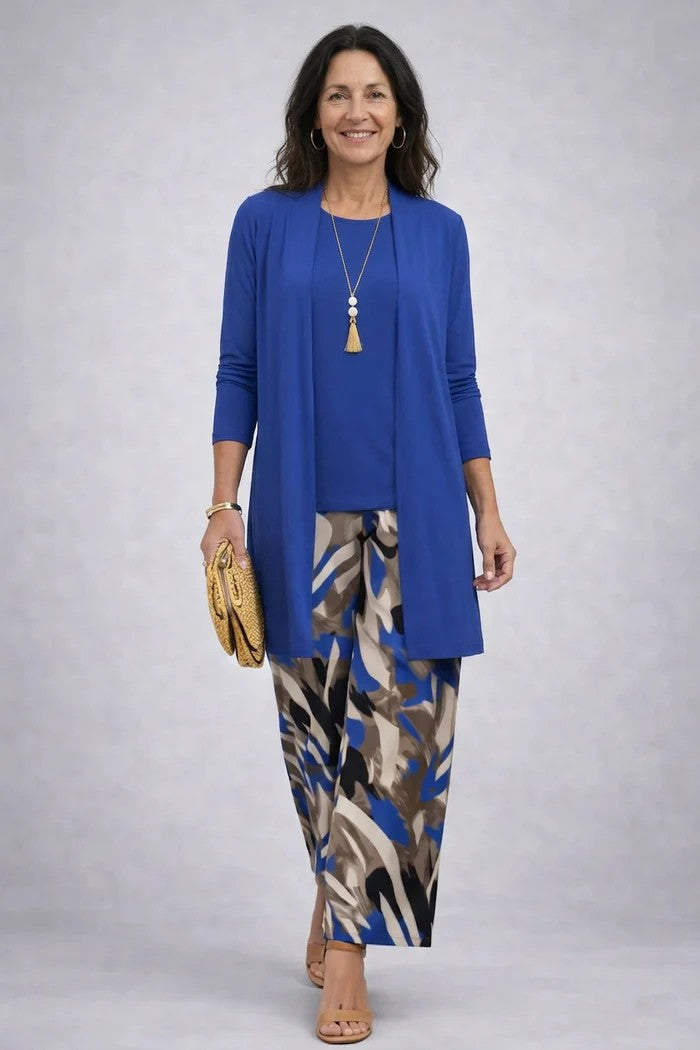 Serena Elegant Three Piece Printed Trouser Set - image 3