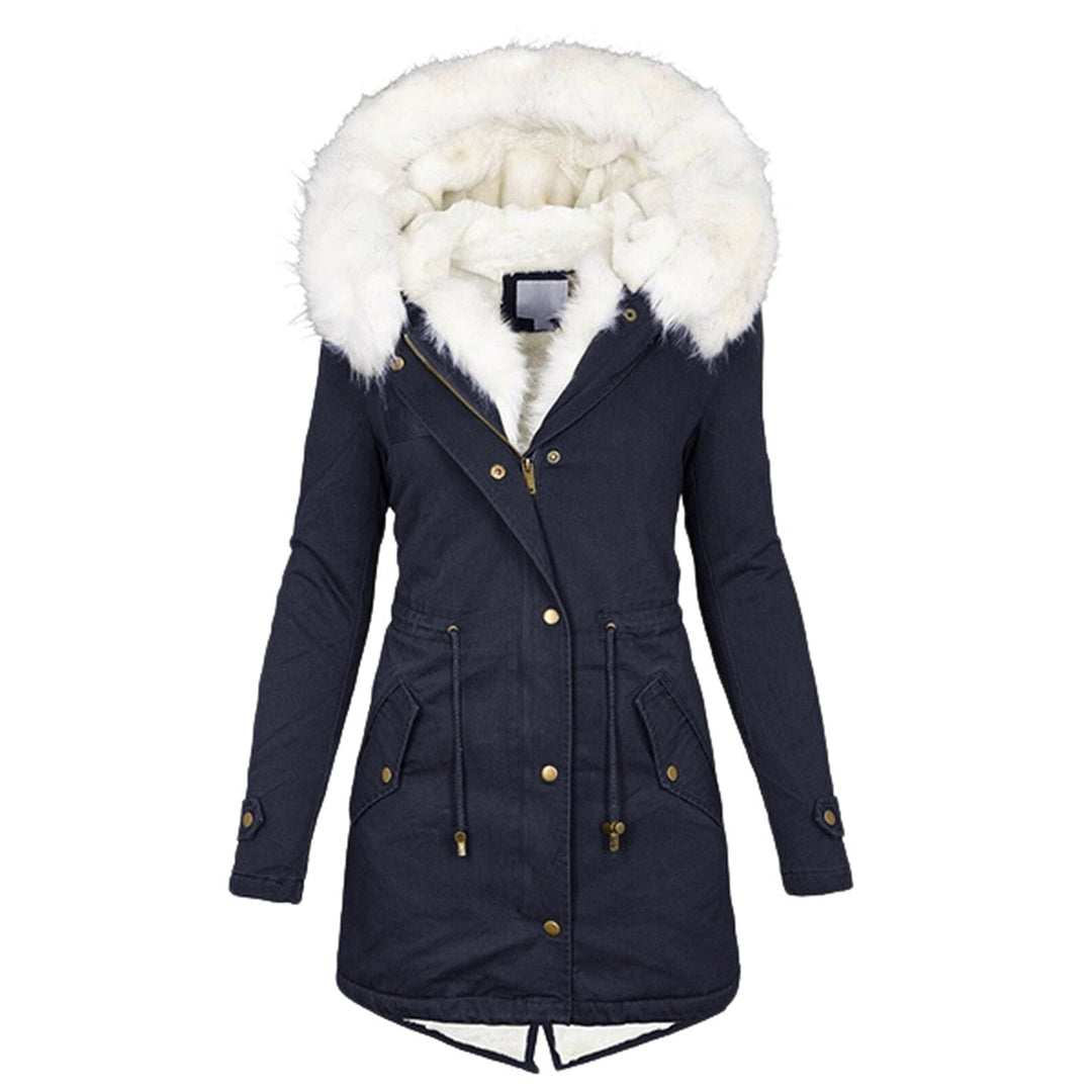 Kjellaug fleece lined winter jacket with detachable hood – image 4