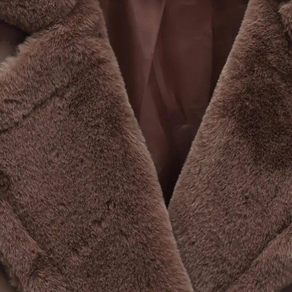Persephone faux fur collar padded gilet – image 2
