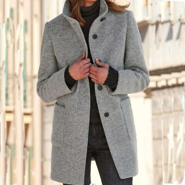 Ines longline coat in grey