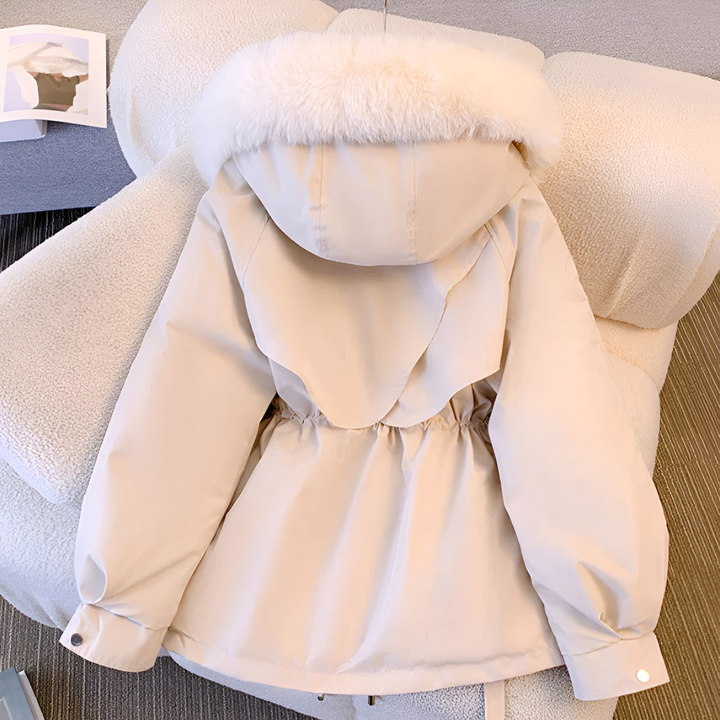 Celandine padded jacket with faux fur hood – image 7