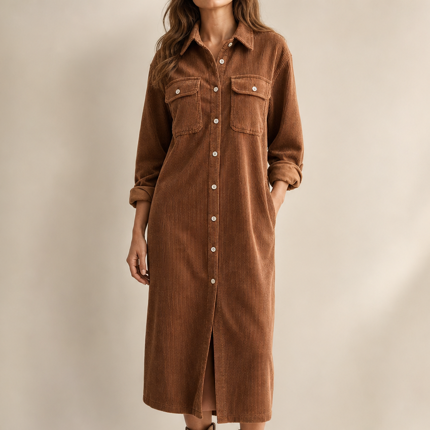 Marte corduroy shirt dress