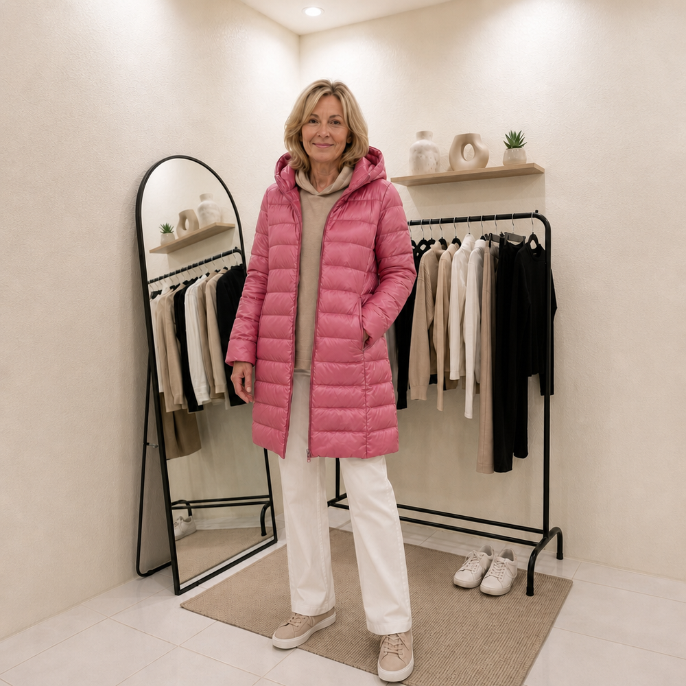 Margaux quilted puffer jacket in pink
