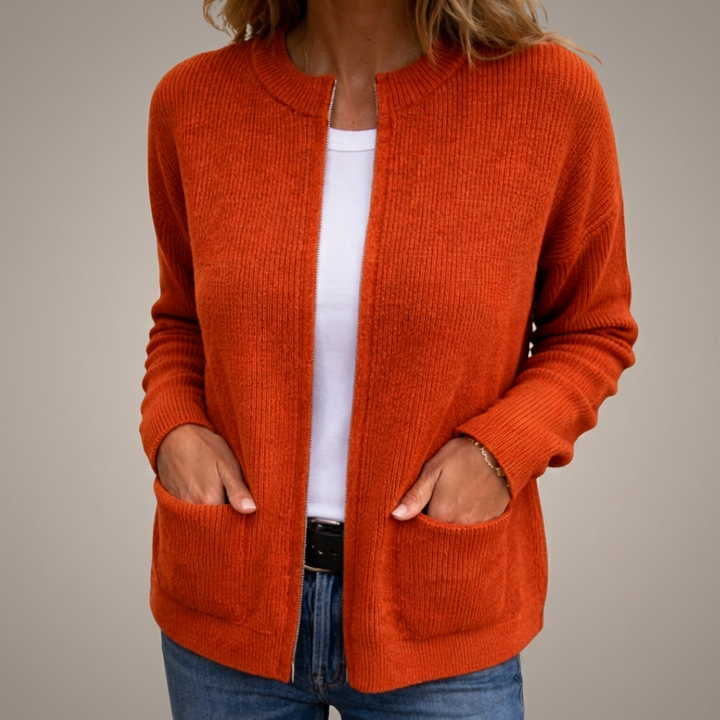 Oddny zip up knit cardigan – image 5