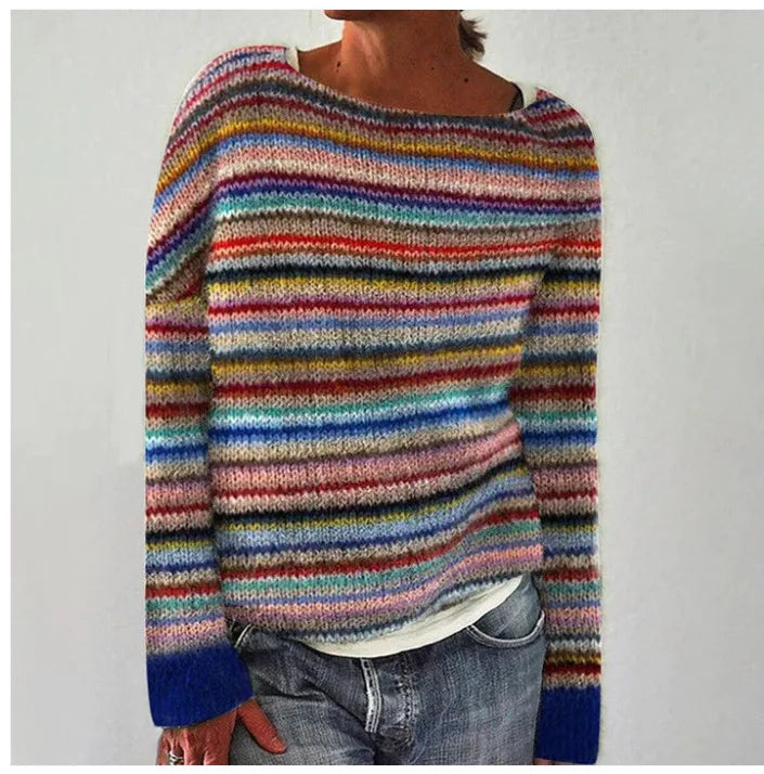 Nerys Elegant Ombre Fair Isle Crew Neck Jumper - image 7