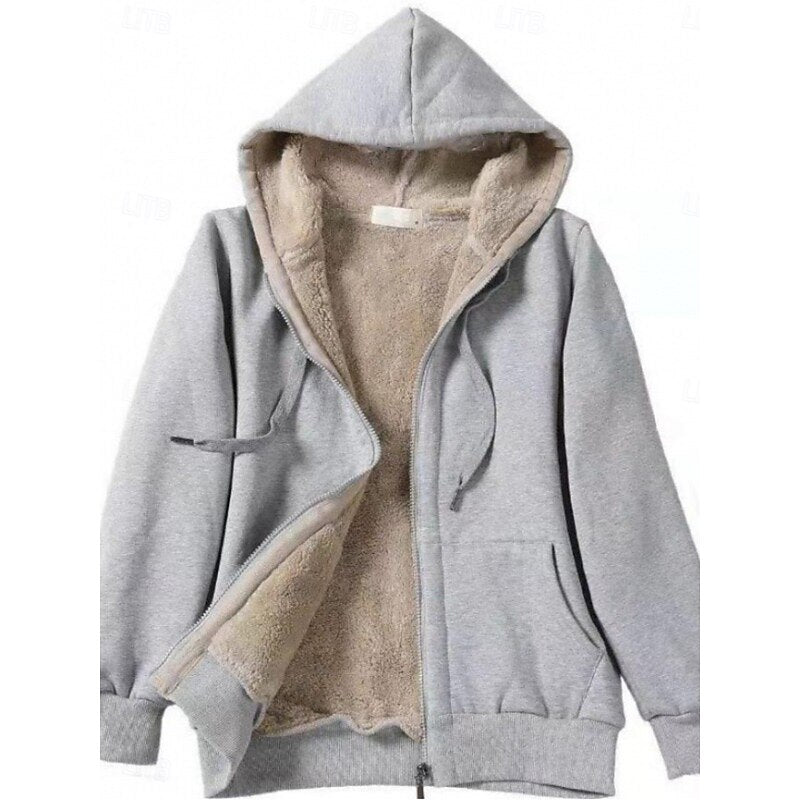 Briony soft lined hooded jacket with zip – image 3