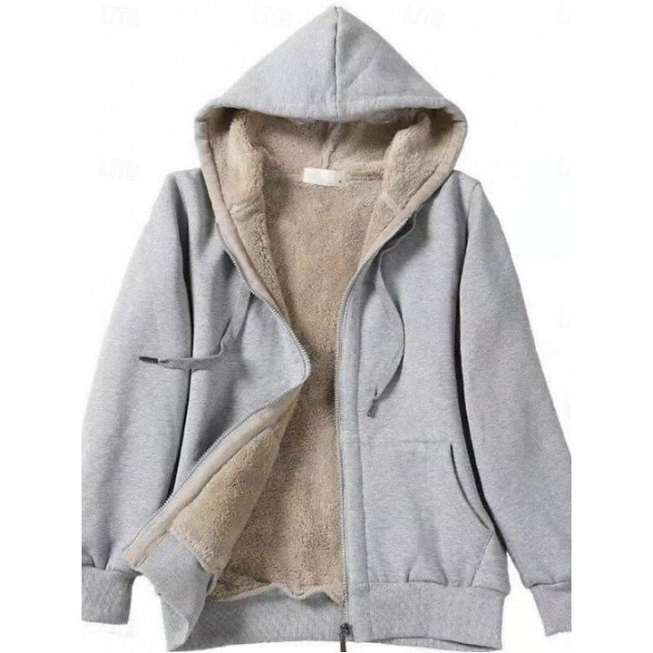 Briony soft lined hooded jacket with zip – image 3