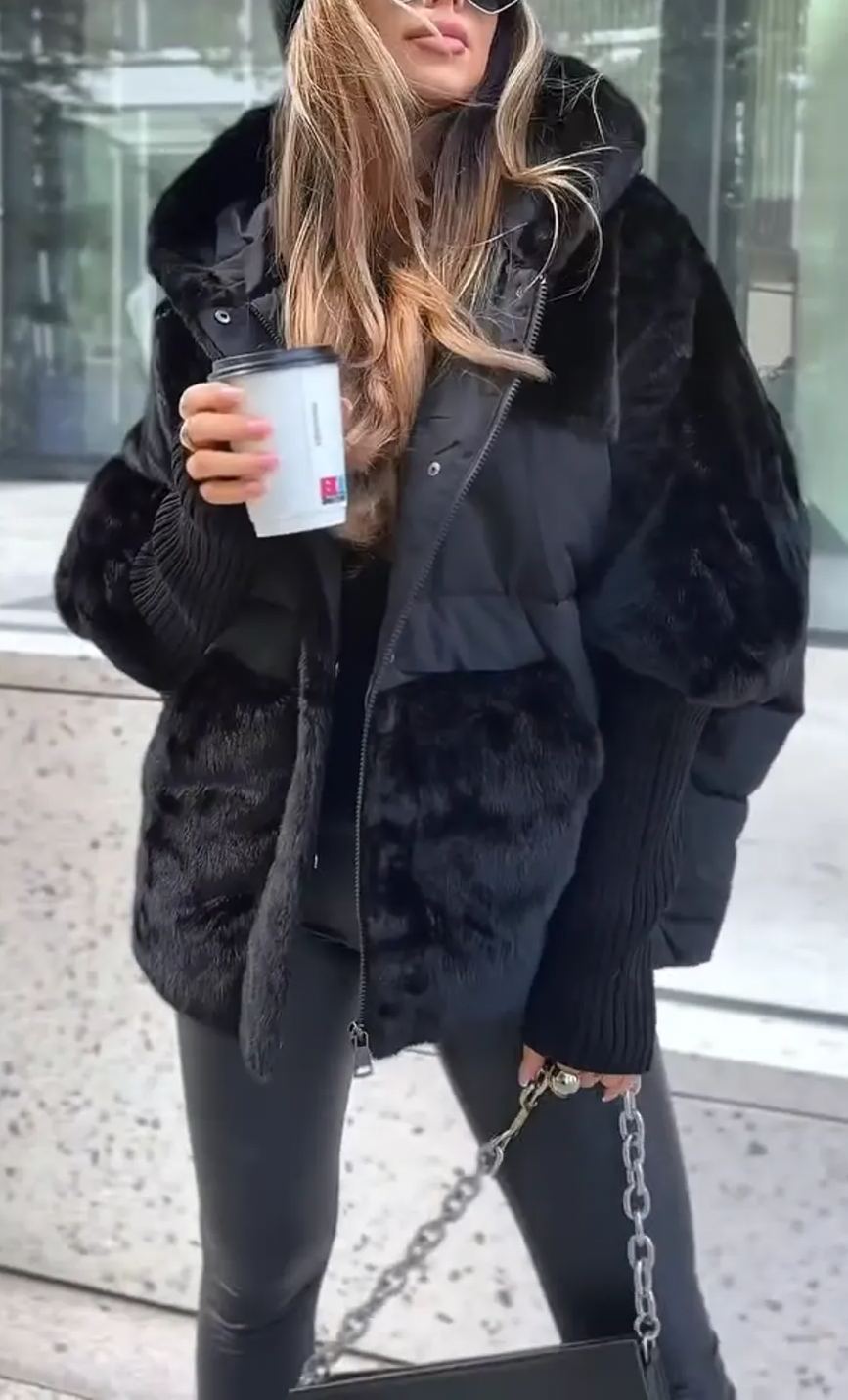 Cassandra hooded winter bomber jacket – image 8